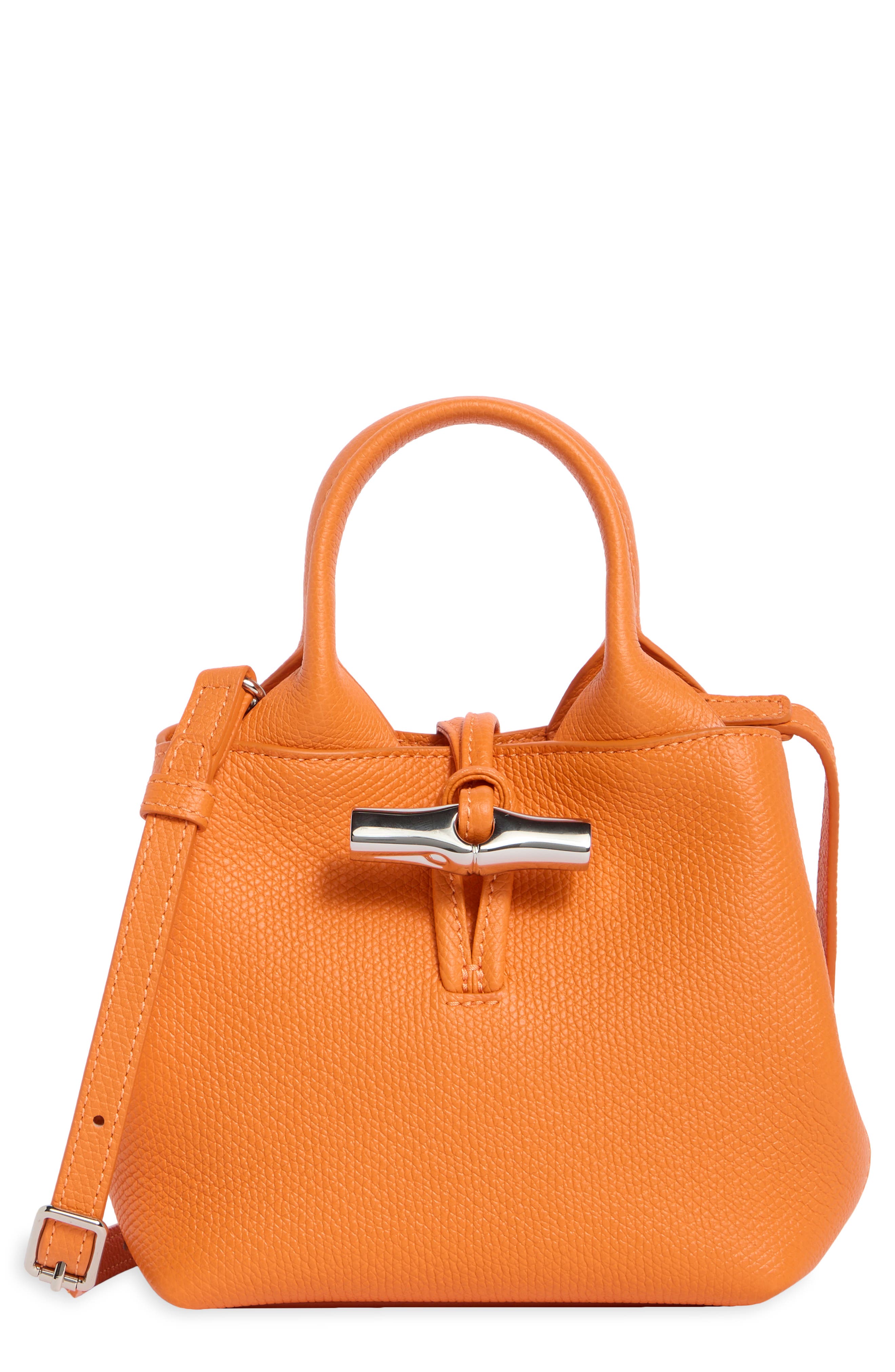 Extra Small Roseau Leather Crossbody Bag