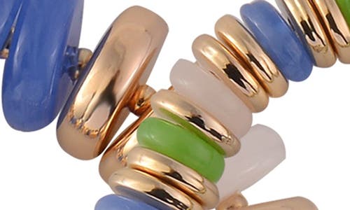 Laundry By Shelli Segal Set Of 2 Disc Stretch Bracelets In Multi