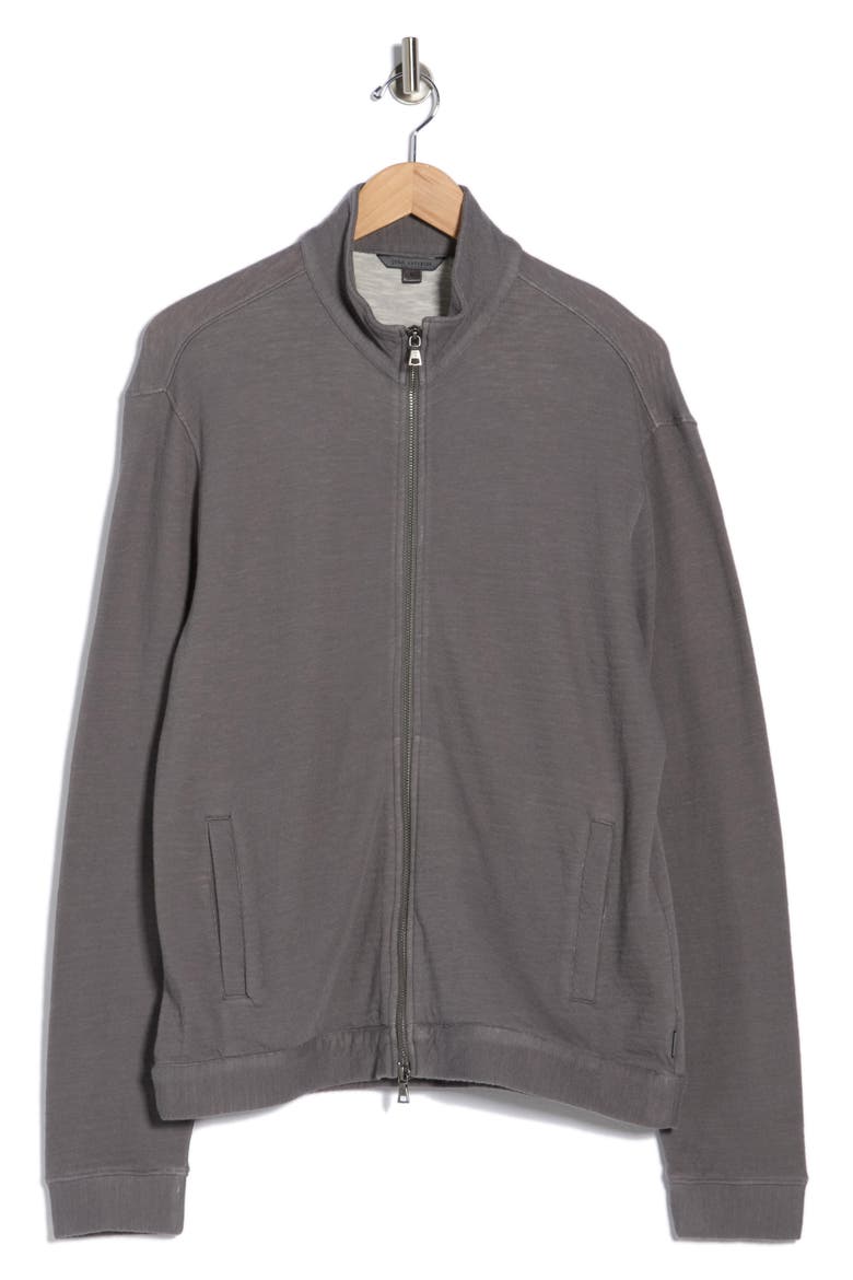 Antoine Double Knit Zip Jacket, Alternate, color, FLAT GREY