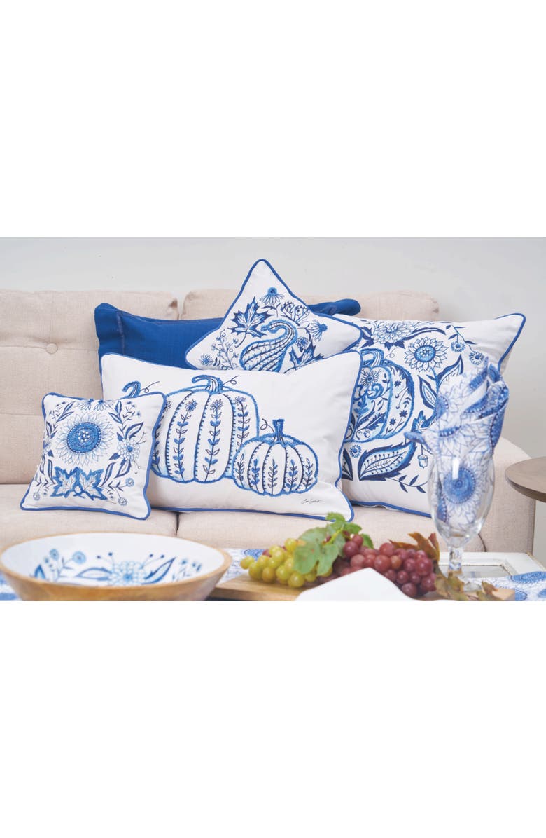 C&F Home Blue Harvest Pumpkin Pillow, Alternate, color, Blue