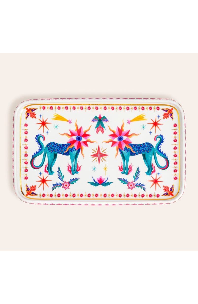 Zsa Zsa Zsu Shekou Porcelain Decorative Tray 12X8X1 In, Main, color, White