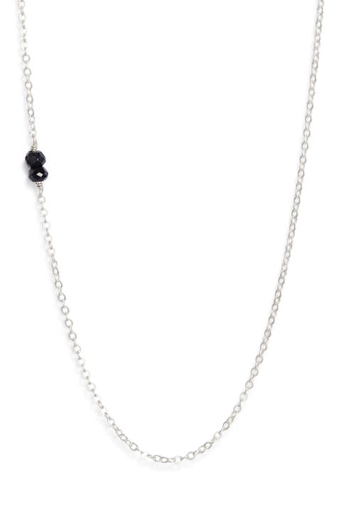 Semiprecious Stone Station Chain Necklace