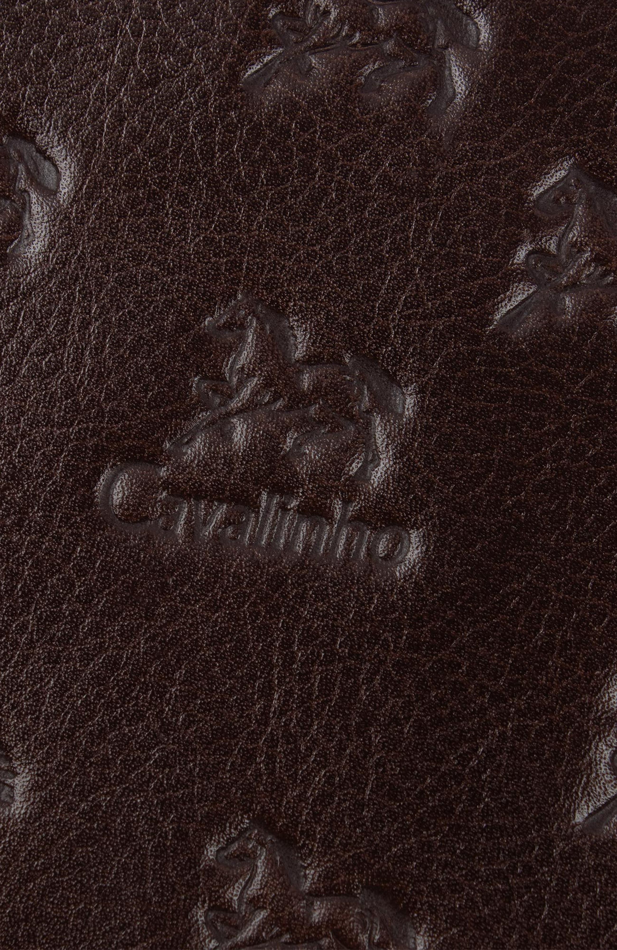Cavalo Lusitano Embossed Leather Crossbody Bag 373, Alternate, color, Brown