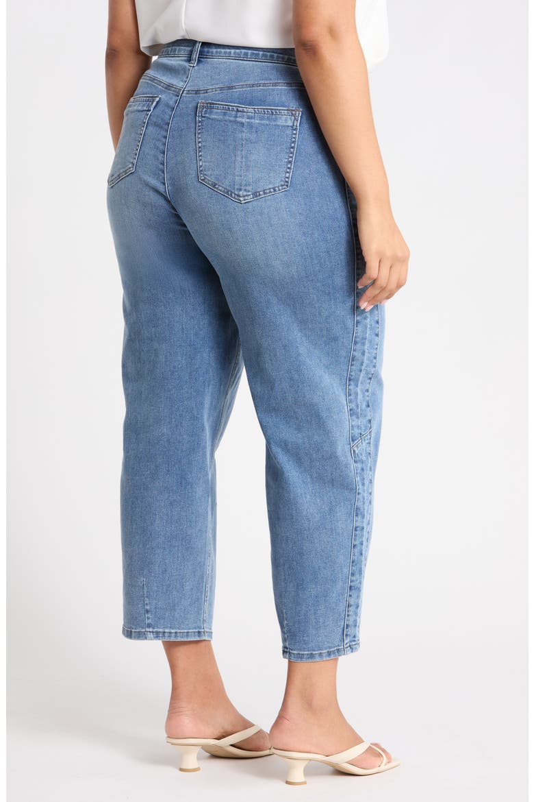 High Waist Ankle Barrel Leg Jeans, Alternate, color, MID BLUE ARTISINAL