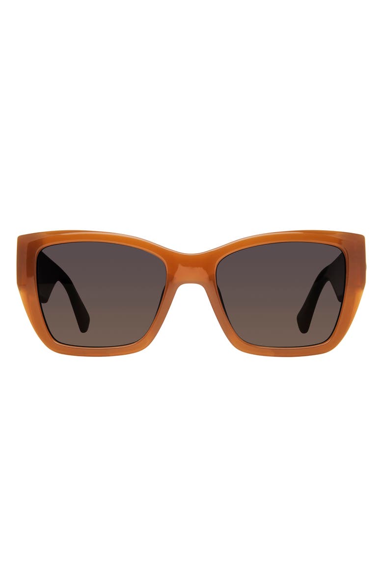 Kurt Geiger London Kensington 54mm Gradient Rectangular Sunglasses, Main, color, Brown/ Brown Gradient