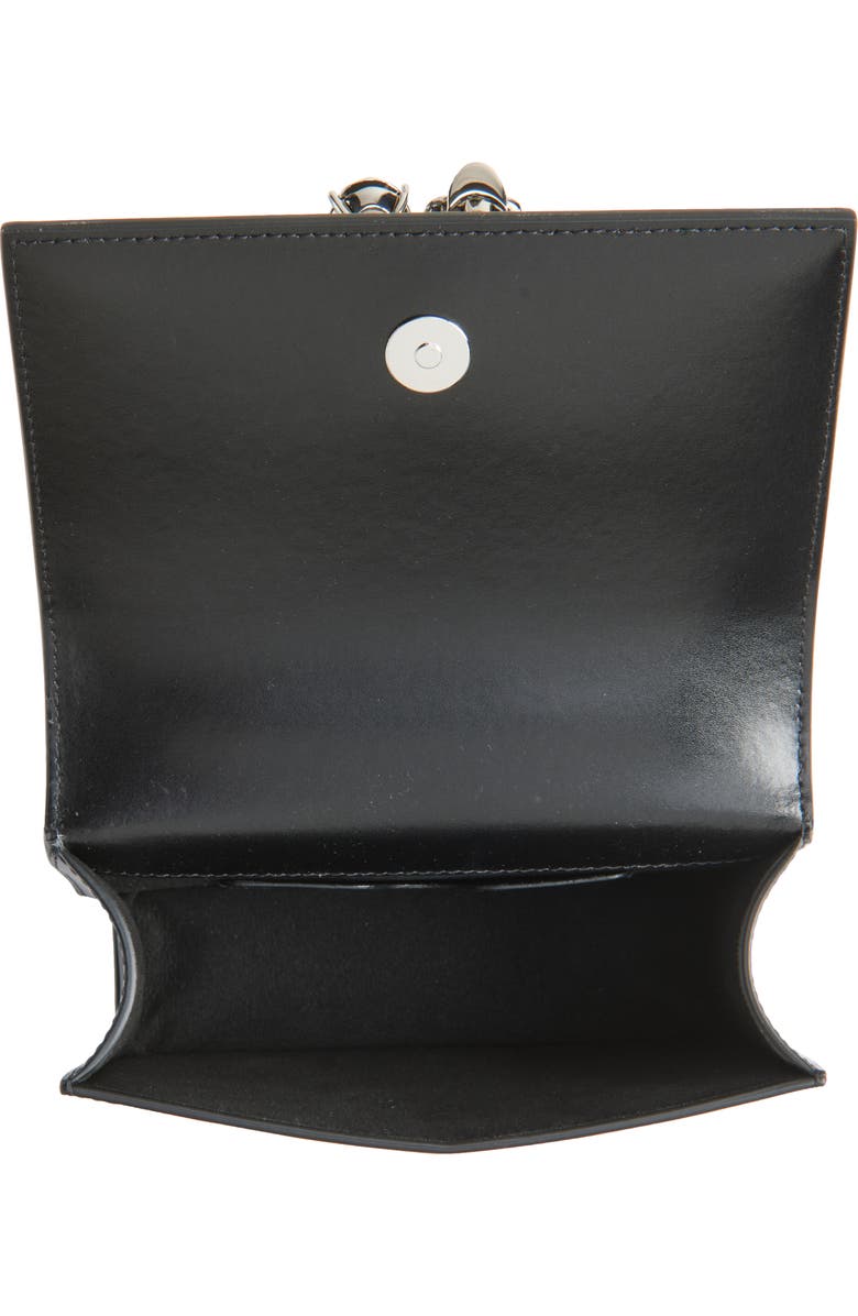 McQueen Mini Jewelled Satchel, Alternate, color, Black/ Silver