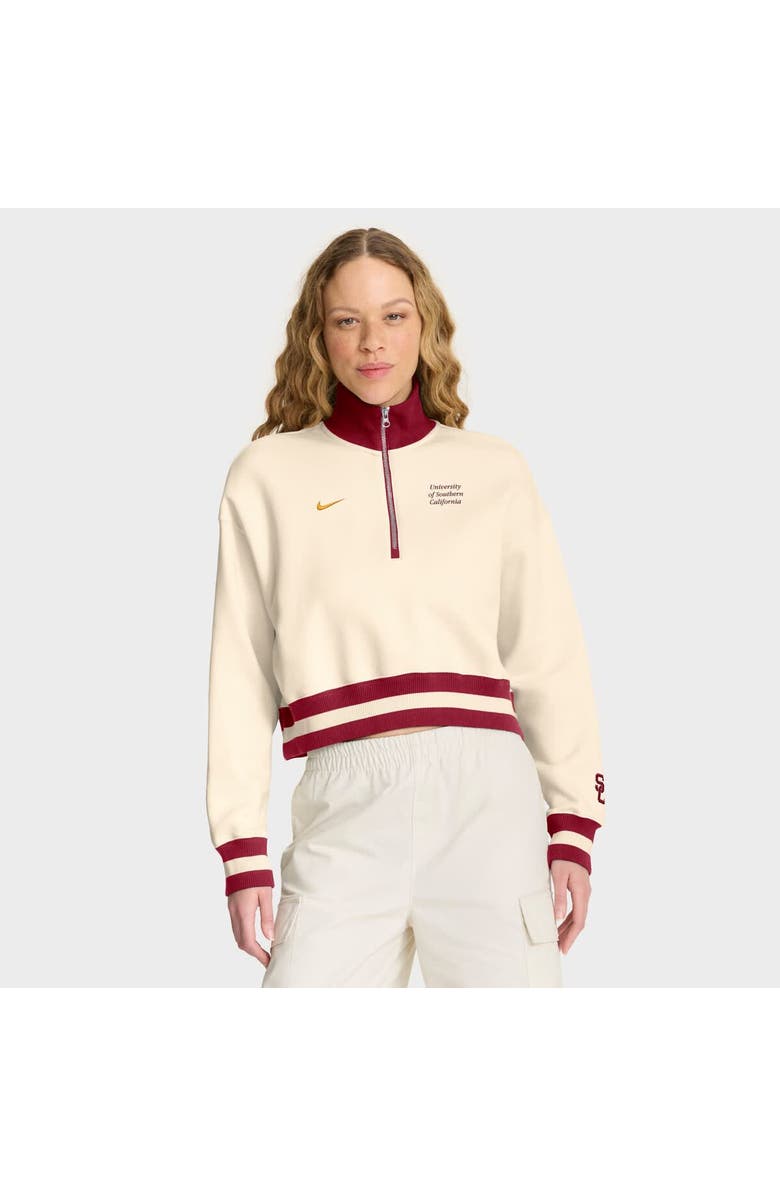 Nike Women's Nike Tan USC Trojans Legacy Half-Zip Sweatshirt, Alternate, color, 