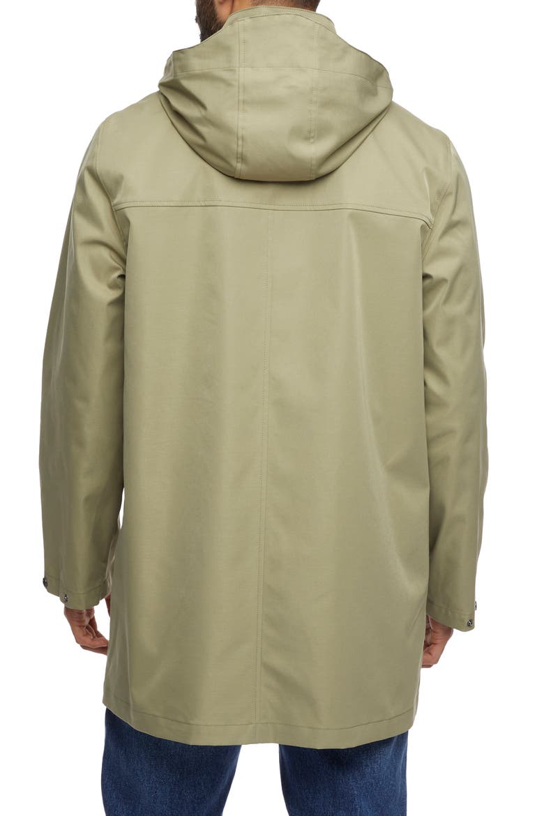 Tech Water Resistant Raincoat, Alternate, color, OLIVE RUST