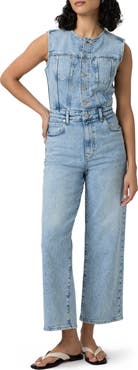PAIGE Cirie Ankle Denim Jumpsuit