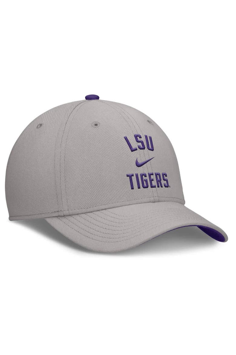 Men's Nike Gray LSU Tigers Rise Prep Performance Flex Hat, Alternate, color, Gray
