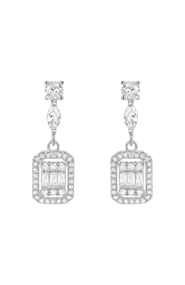 DLORIA Cubic Zirconia Drop Earrings, Main, color,