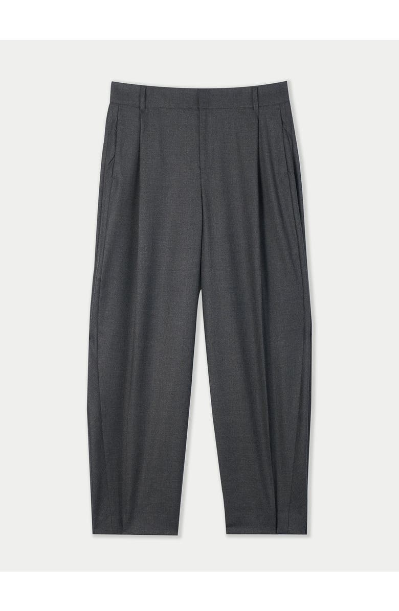 Gobi Cashmere Barrel-Leg Cashmere Pants, Main, color, Charcoal