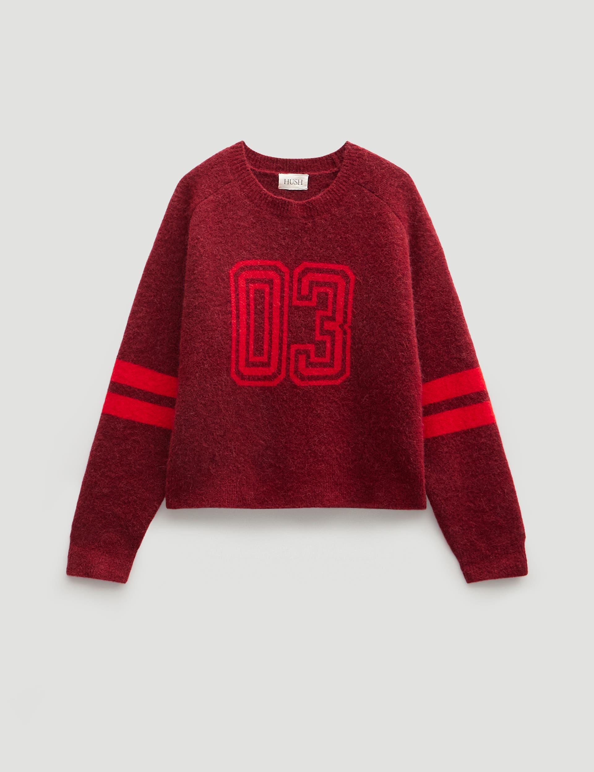 Varsity Jacquard Wool Blend Sweater - image 2