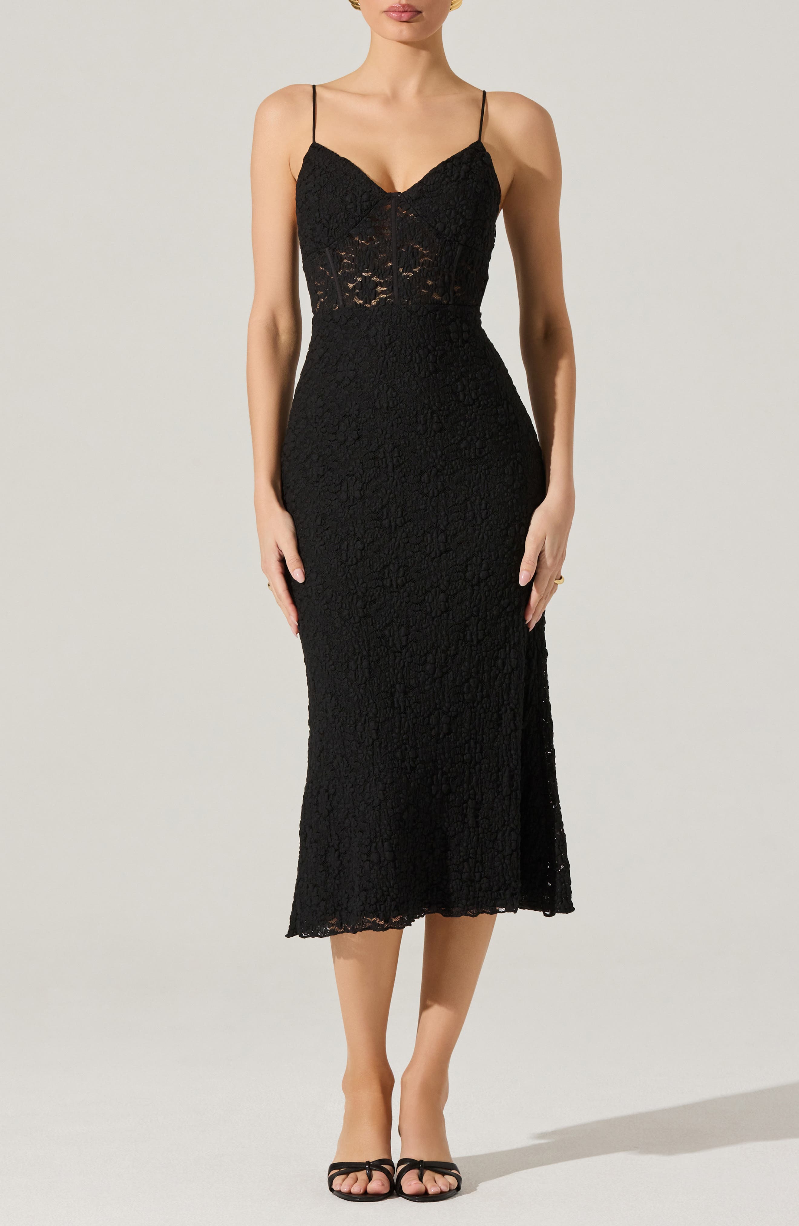 ASTR the Label Floral Lace Knit Dress
