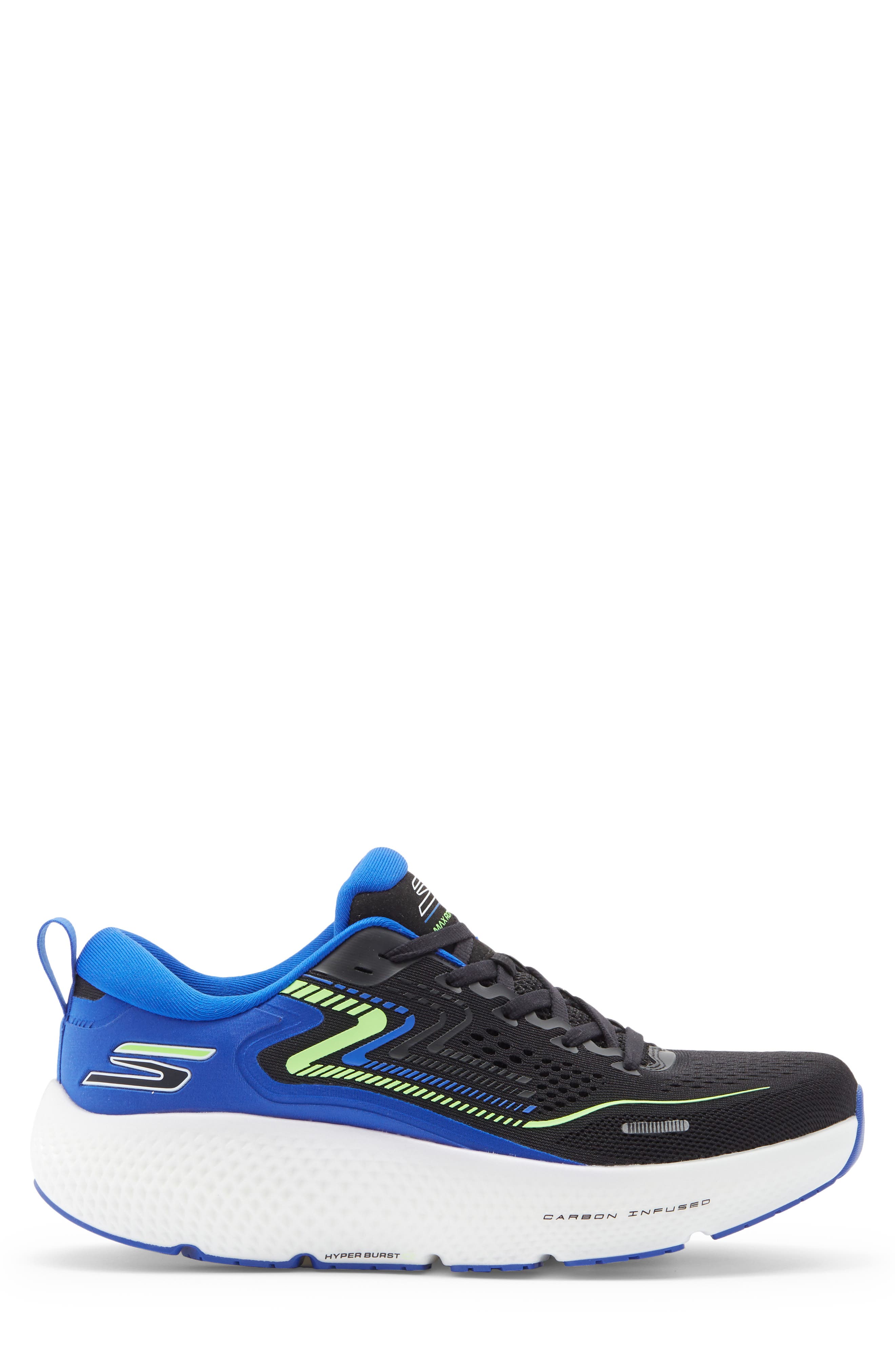 SKECHERS GO RUN Max Road 6 Running Shoe, Alternate, color, Black/ Blue