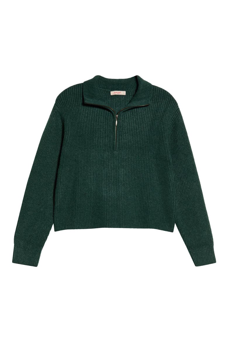 Chalet Quarter Zip Sweater, Main, color, PINE