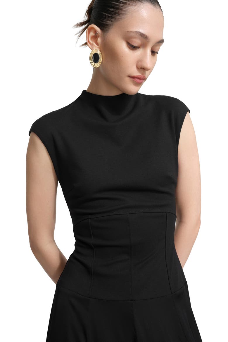 Haru Jersey Maxi Dress, Alternate, color, BLACK
