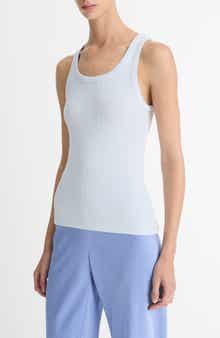 Vince Scoop Neck Rib Tank