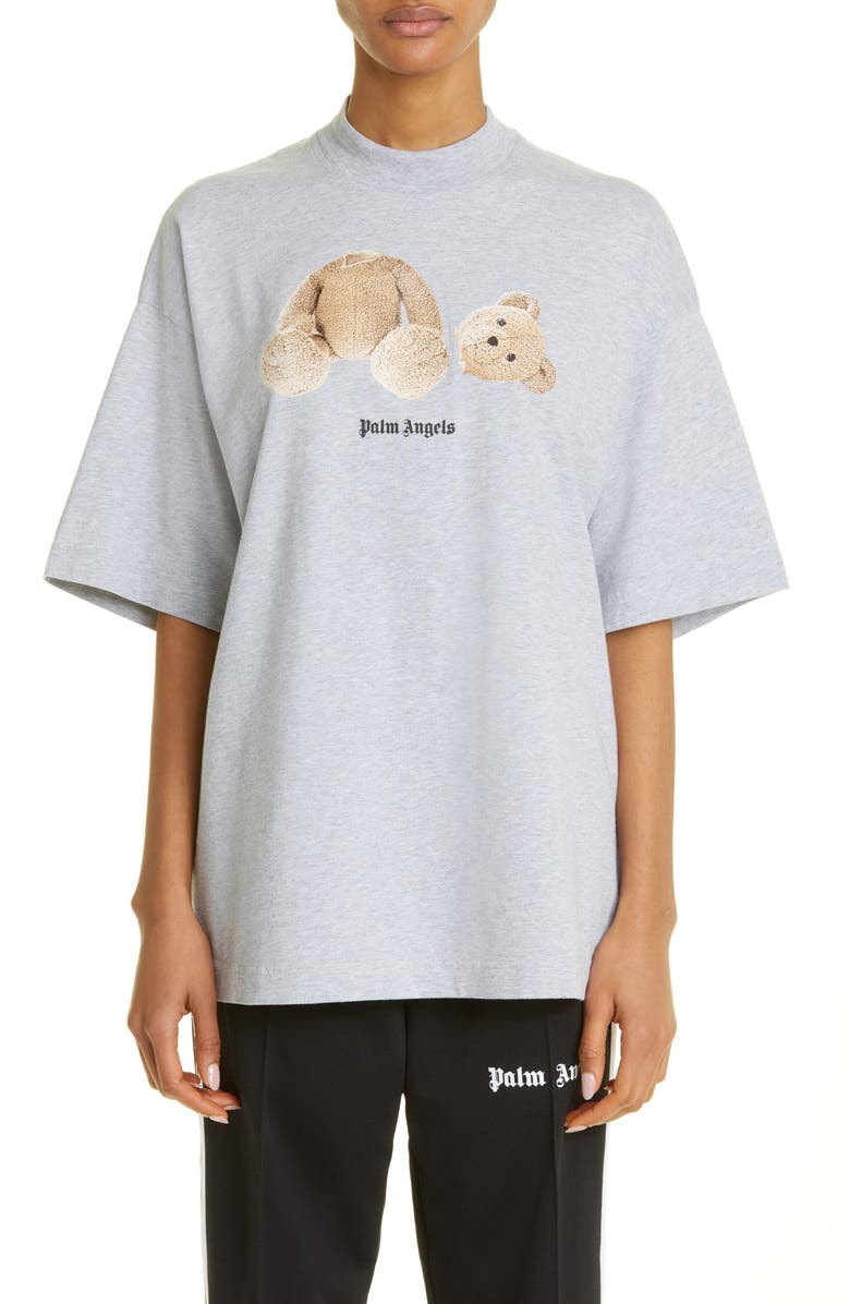 Palm Angels Oversize Headless Bear Cotton Graphic Tee, Main, color,
