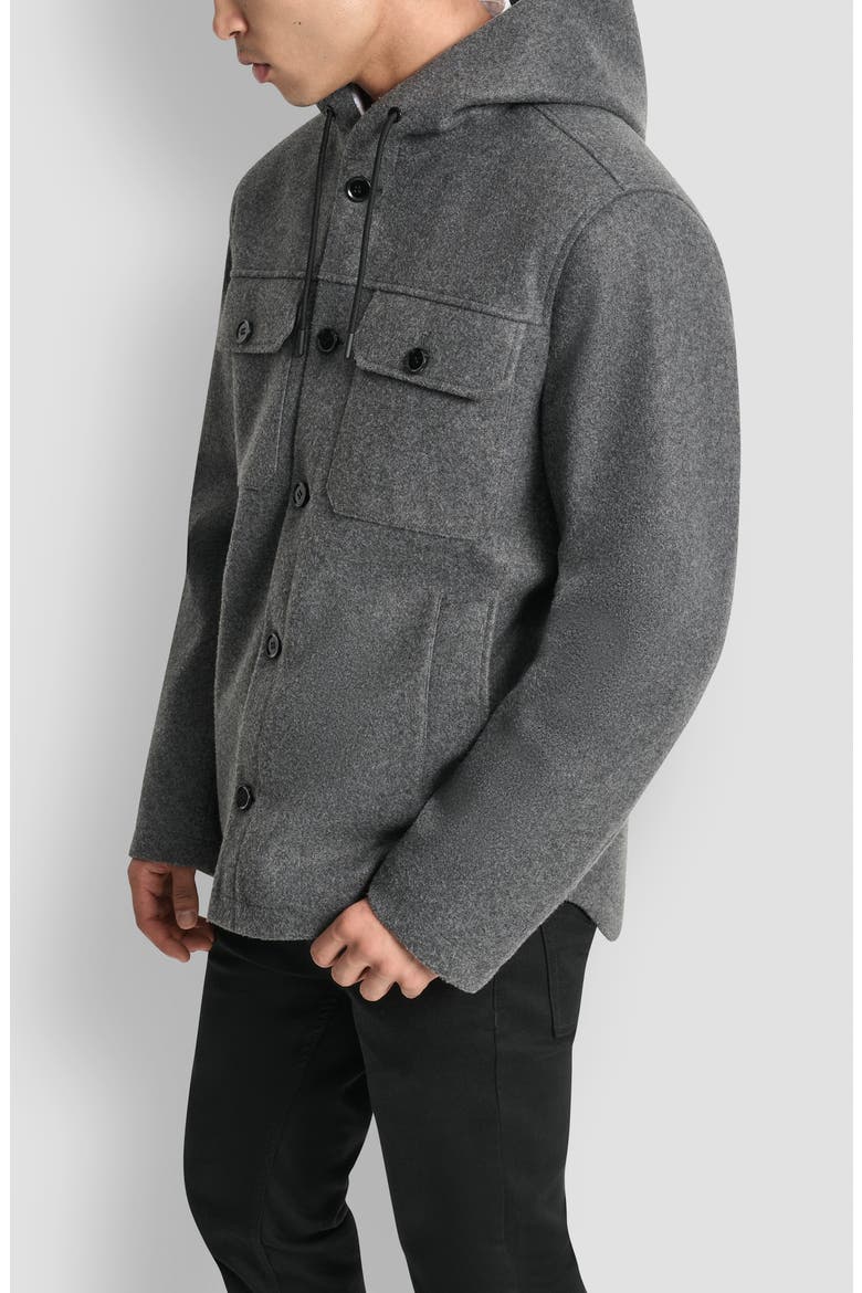 Hooded Water Resistant Jacket, Alternate, color, CHARCOAL