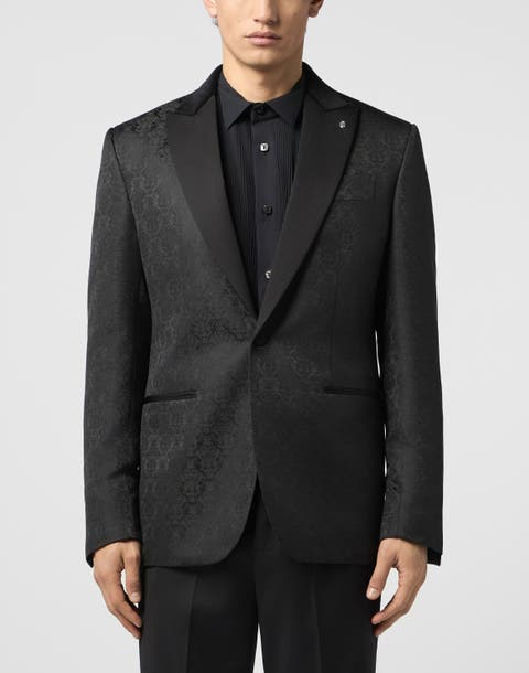 Jacquard Brocade Blazer Men