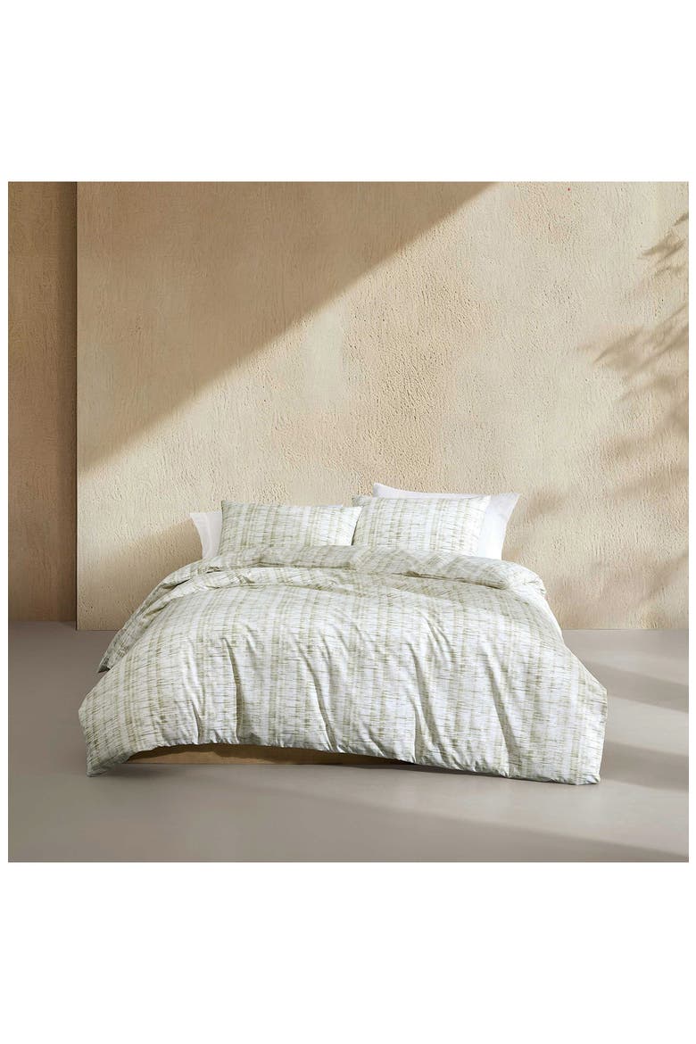 Weave Texture Duvet Cover & Shams Set, Alternate, color, LIGHT GREEN