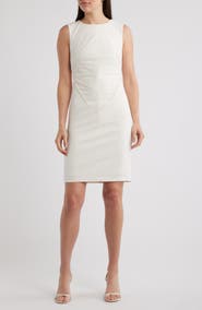 Anne Klein Radiant Pleat Scuba Crepe Sheath Dress