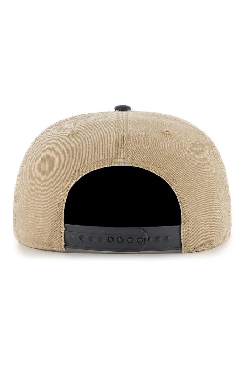 Men's '47 Khaki/Navy Memphis Grizzlies Chilmark Captain Snapback Hat, Alternate, color, Khaki