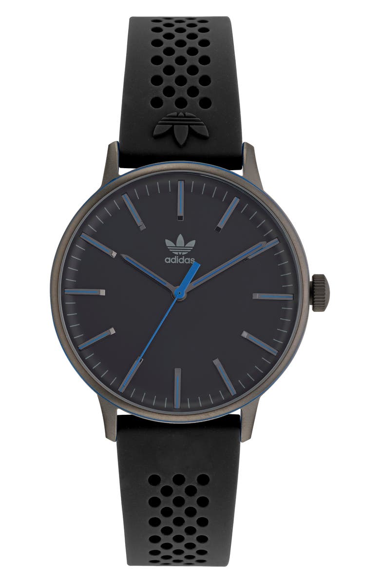 adidas Code One Small Silicone Strap Watch, 35mm, Main, color,