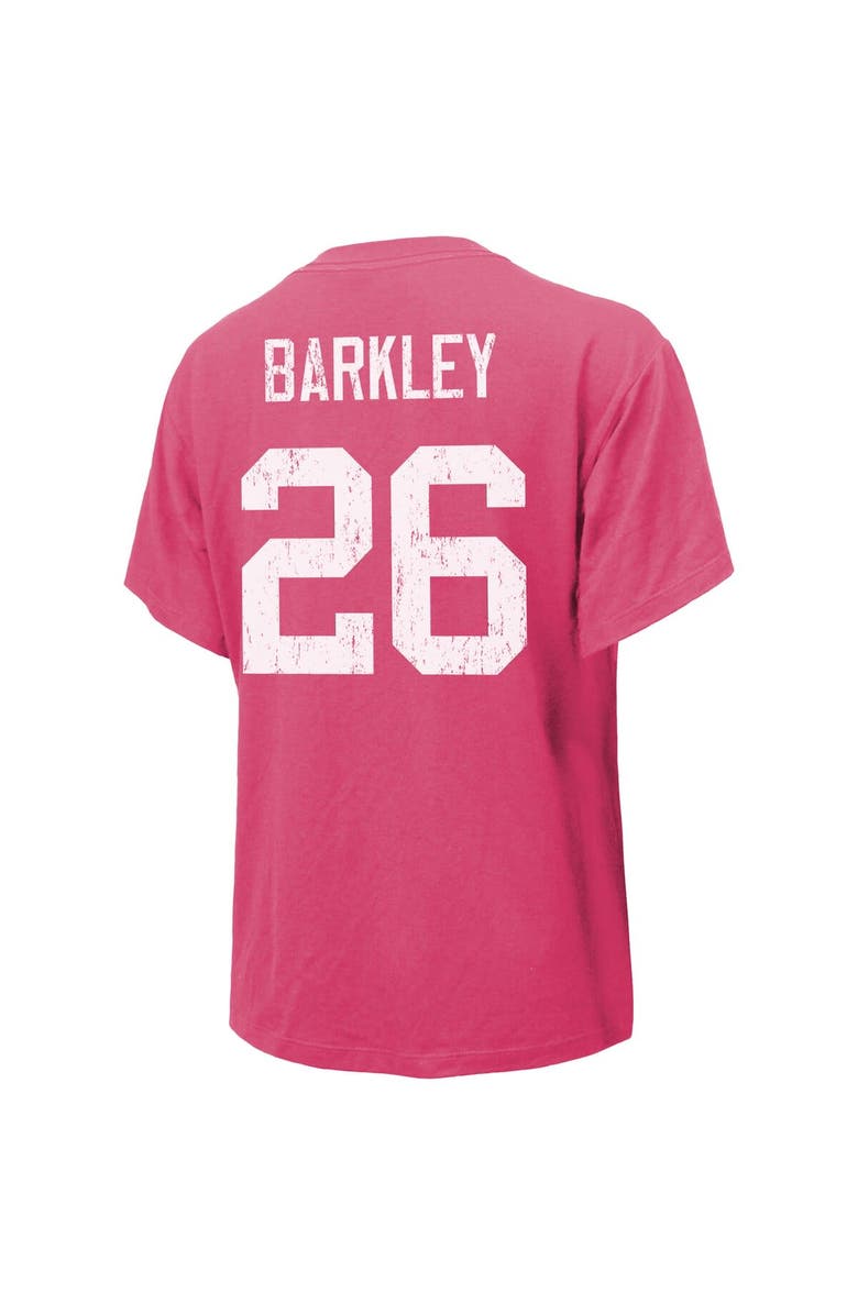 Majestic Threads Women's Majestic Threads Saquon Barkley Pink Philadelphia Eagles Name & Number T-Shirt, Alternate, color, Pink