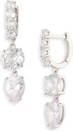 Nadri Jazmin Cubic Zirconia Drop Huggie Earrings