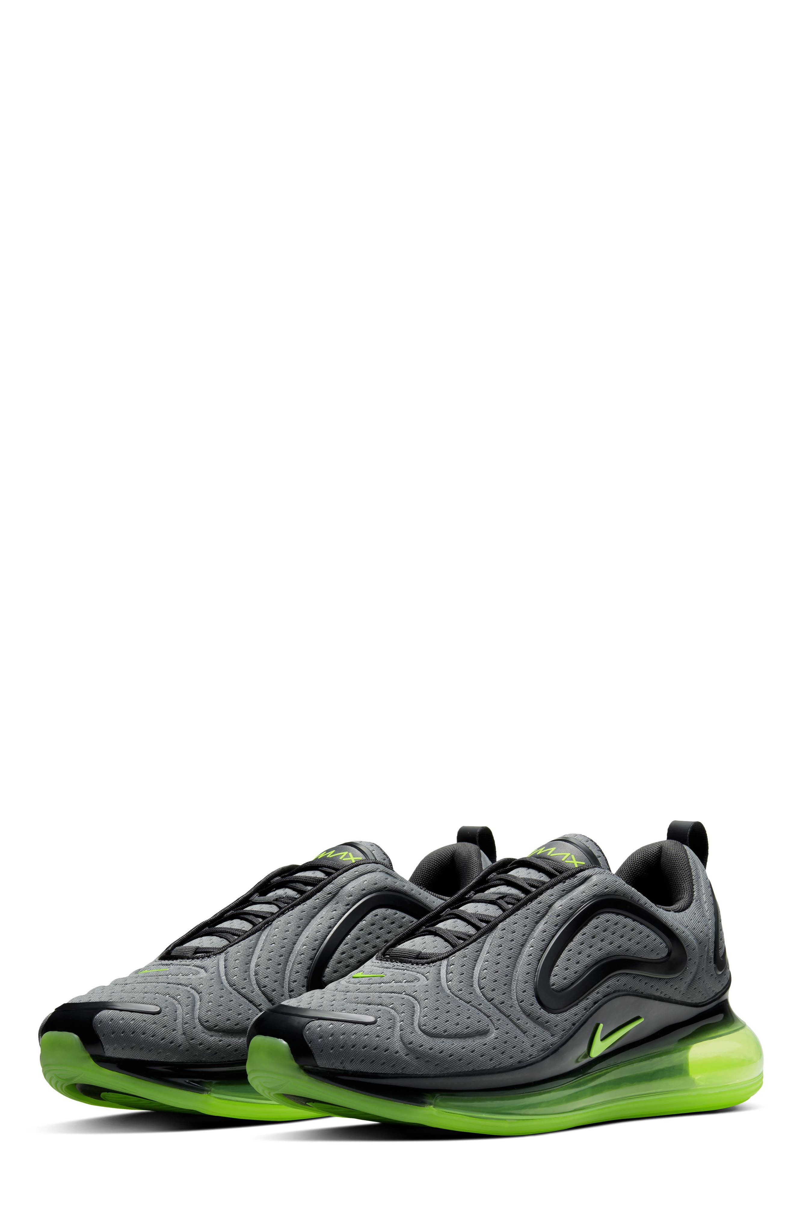 Air Max 720 Sneaker, Main, color, GREY/ ANTHRACITE/ GREEN