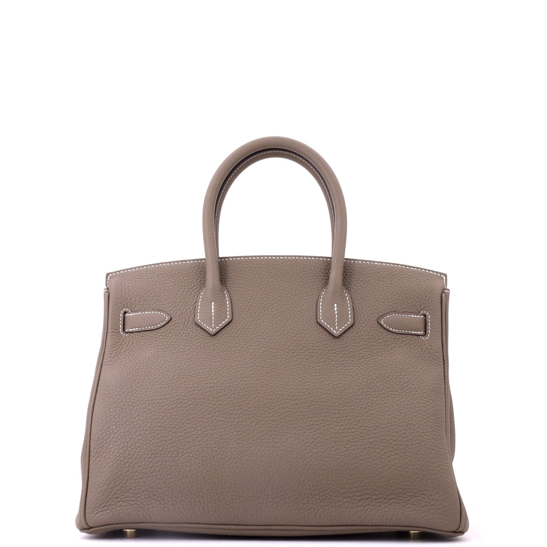 Pre-Owned Hermes Birkin Handbag Grey Togo with Gold Hardware 30, Alternate, color, Etoupe