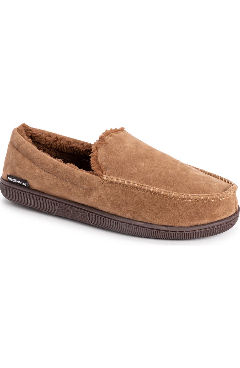MUK LUKS Faux Shearling Lined Slipper, Main, color, Brown