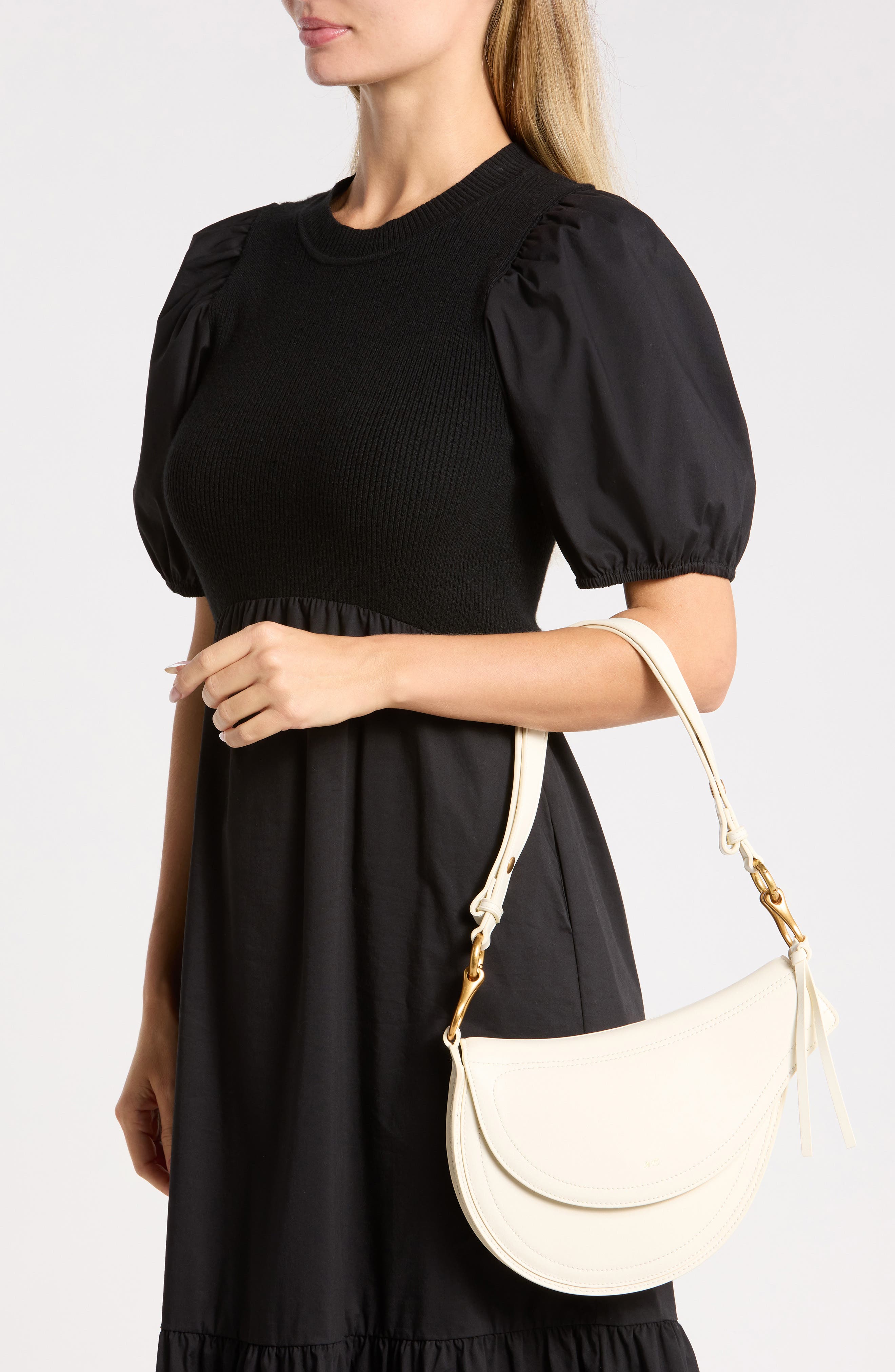 Ashlie Faux Leather Crossbody Bag, Alternate, color, WHITE