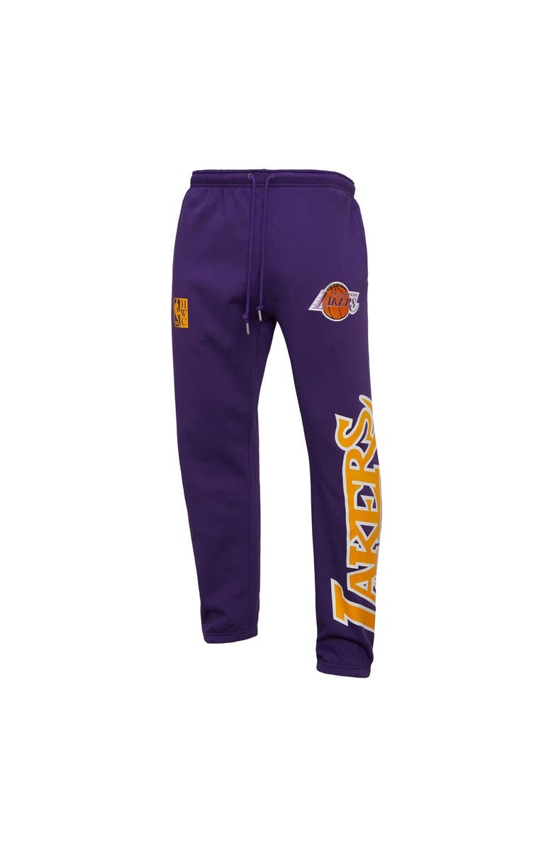 Mitchell & Ness Men's Mitchell & Ness Purple Los Angeles Lakers Hardwood Classics Team Origins Pants, Alternate, color, 