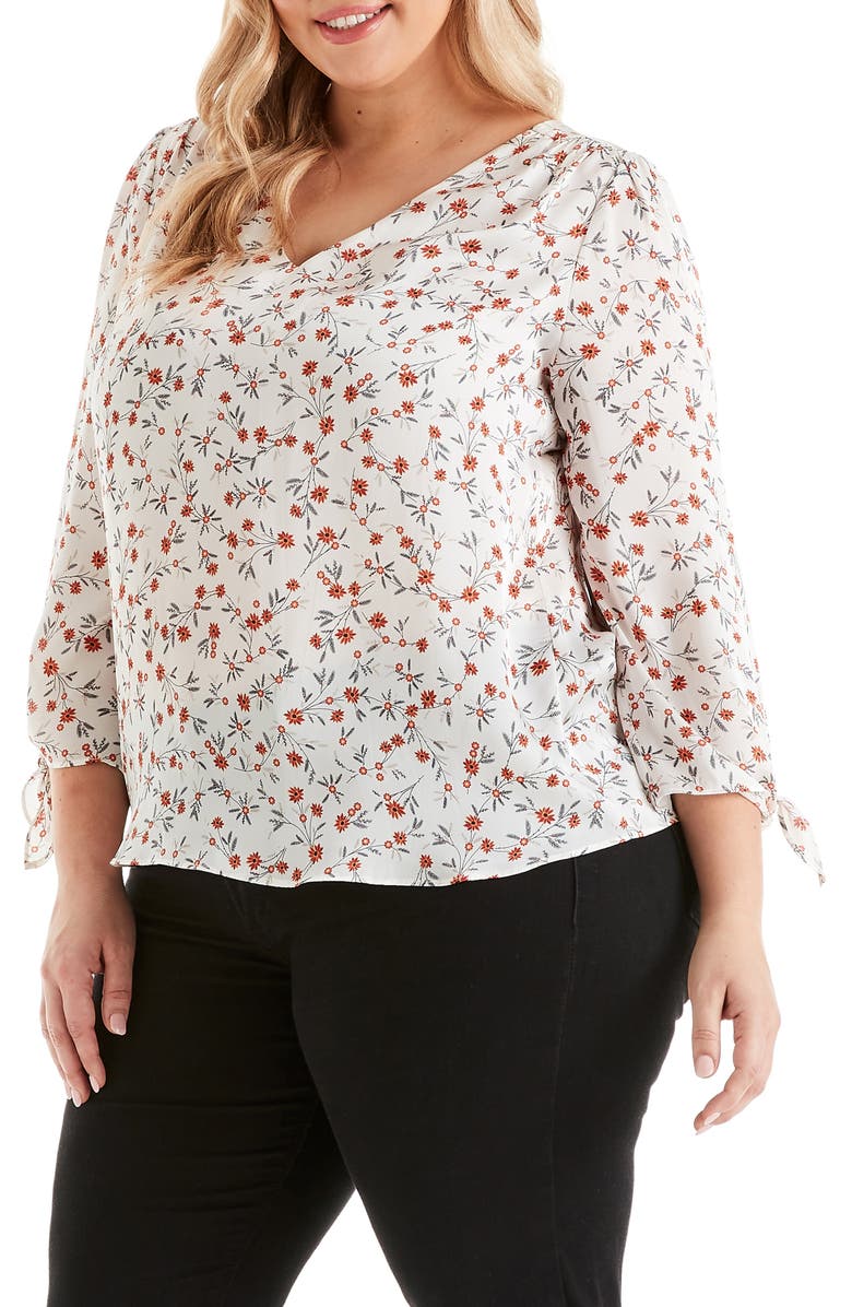 Estelle First Bloom Tie Sleeve Top, Alternate, color,