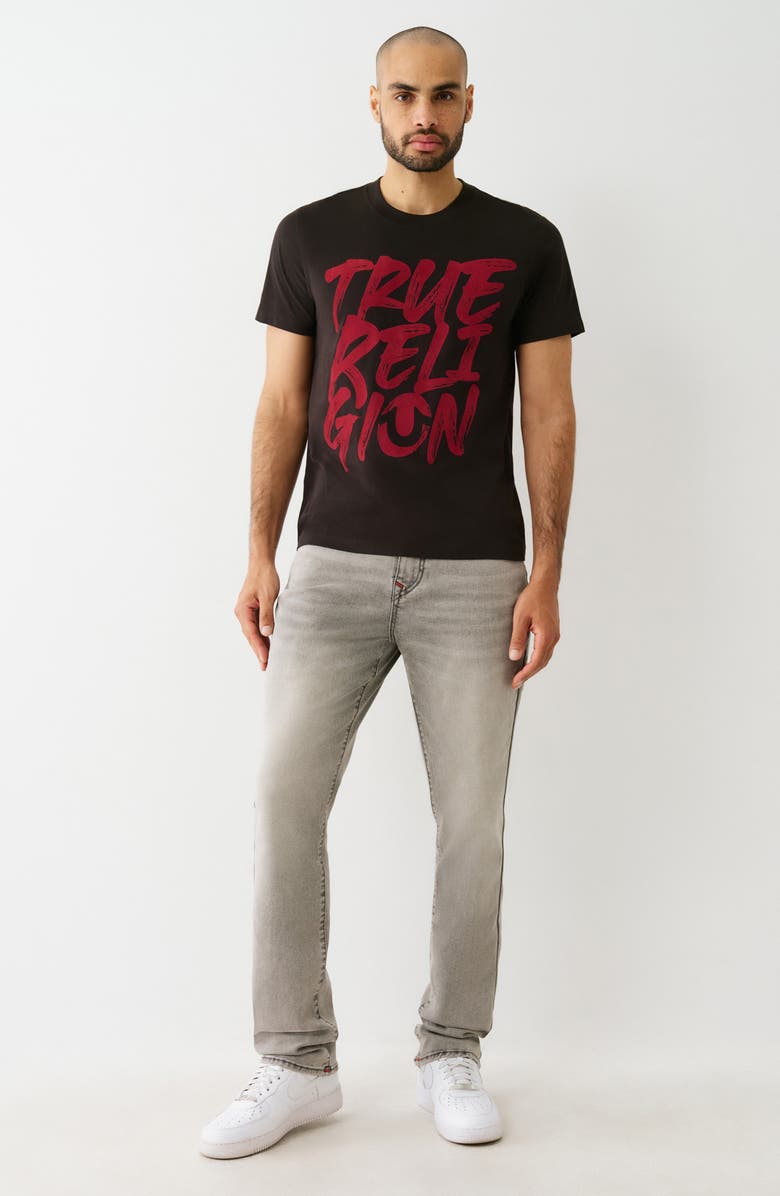 True Religion Ricky Straight Leg Jeans, Alternate, color, Grey Silvery