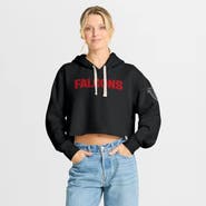 FANATICS Women's Fanatics Black Atlanta Falcons Oversized Hometown Heritage Cropped Hoodie