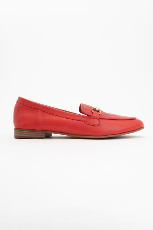 Forever & Always Shoes Rory Leather Bit Loafer In Red Leather