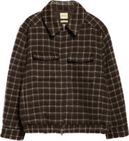 De Bonne Facture Student Windowpane Check Baby Llama Hair Blend Jacket