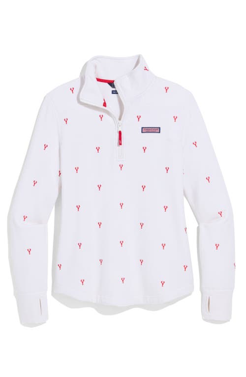 Vineyard Vines Dreamcloth Quarter Zip Pullover In White