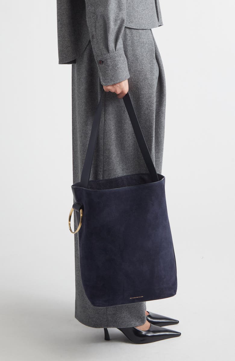 Victoria Beckham Dia North/South Bucket Bag, Alternate, color, Navy