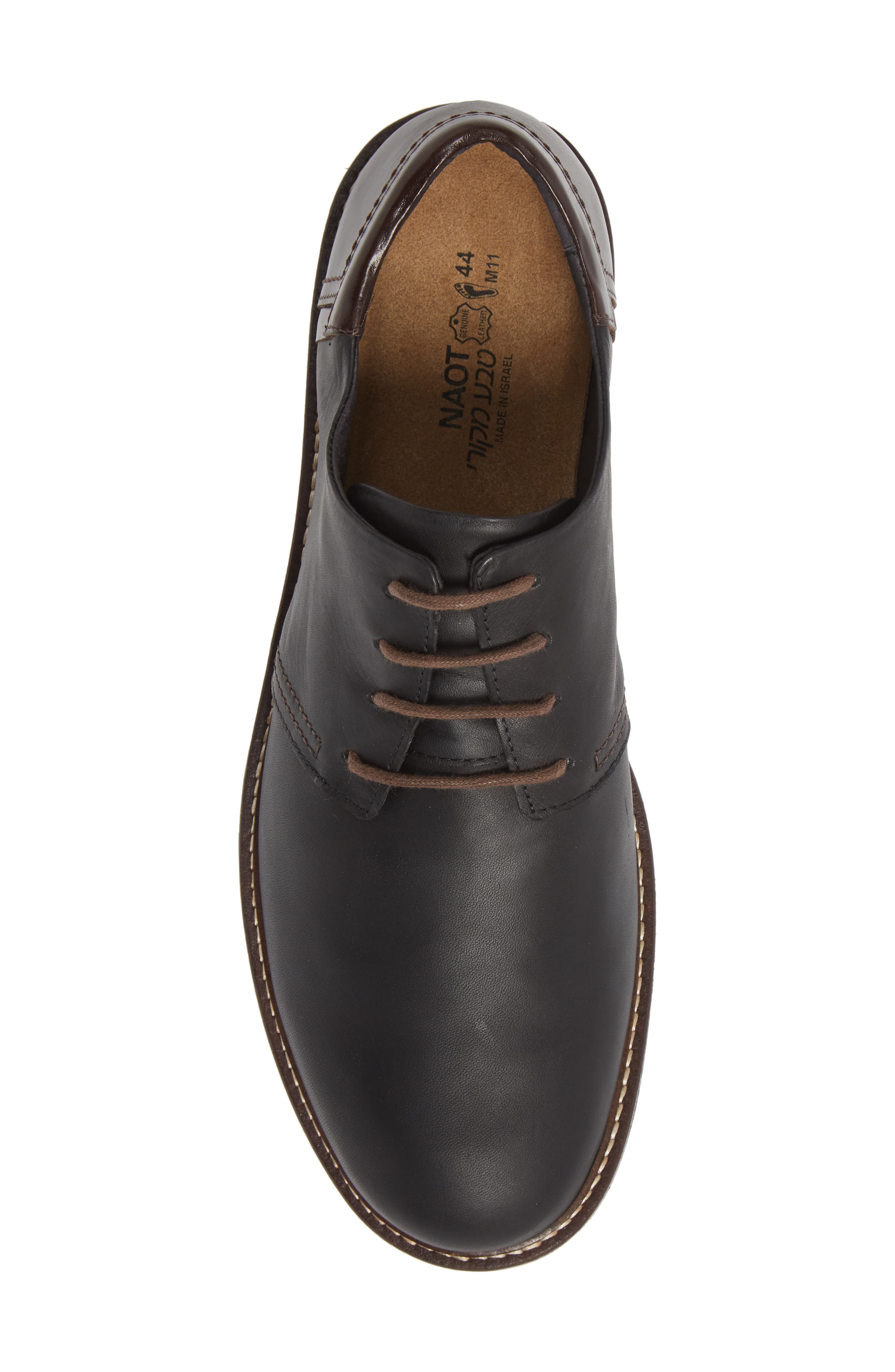 Plain Toe Derby, Alternate, color, BLACK RAVEN LTHR/ WALNUT LTHR
