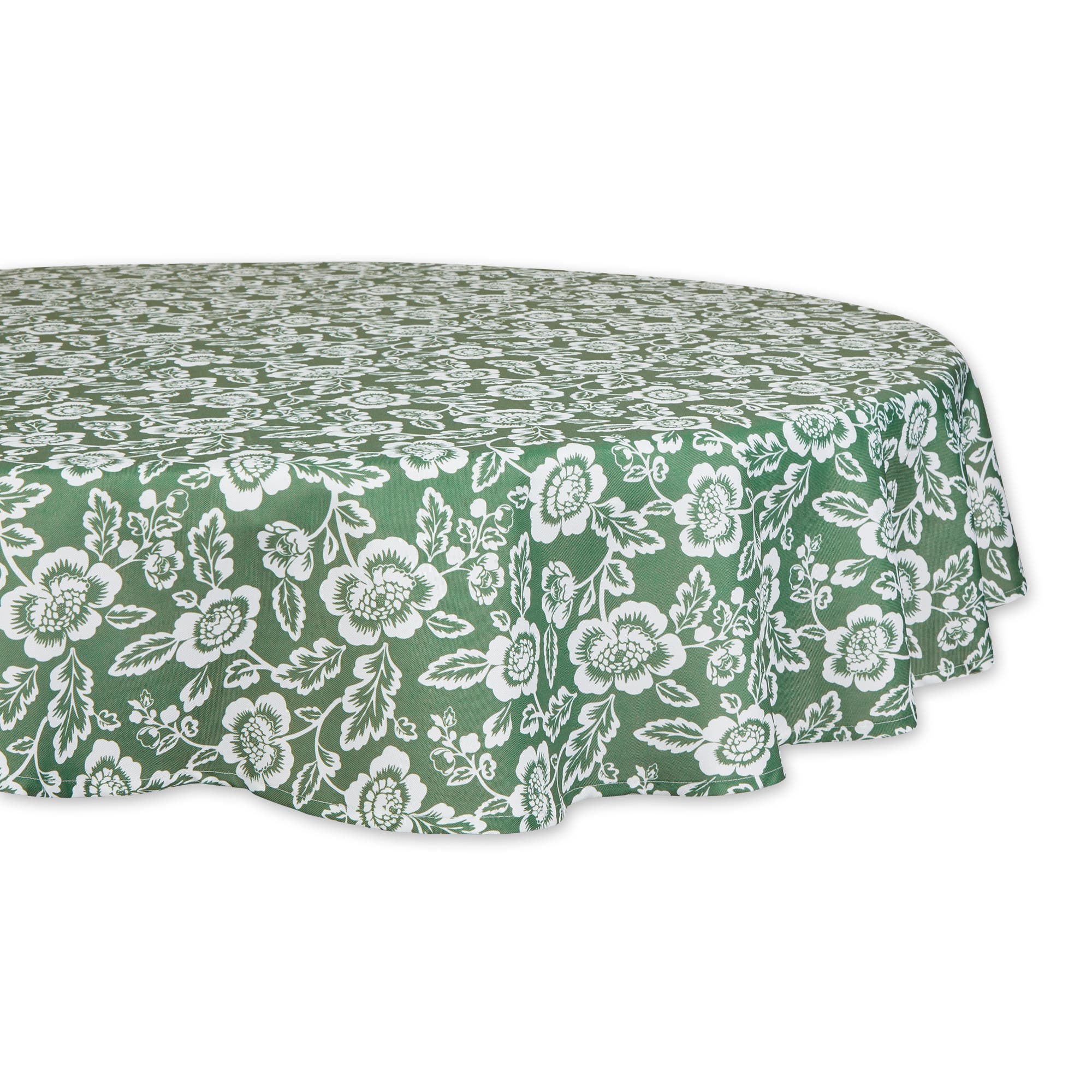 Dii Outdoor Printed Tablecloth 60 Round In Green