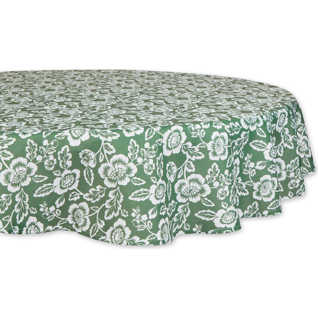 Dii Outdoor Printed Tablecloth 60 Round In Green
