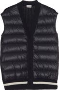 Moncler Quilted Down 
Rib Knit Vest