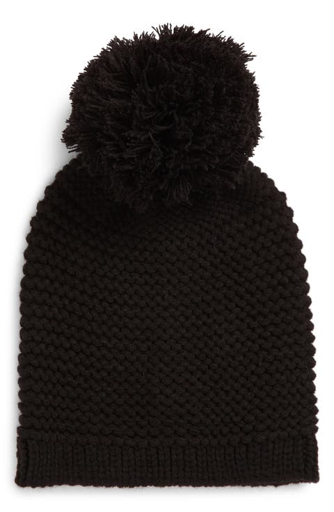 Chunky Knit Beanie with Pompom