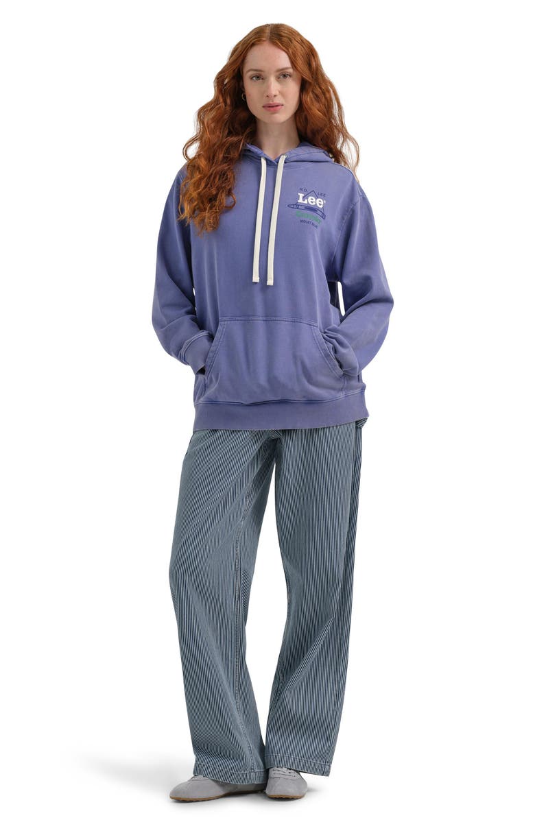 Lee x Crayola Logo Graphic Hoodie, Alternate, color, Violet Blue