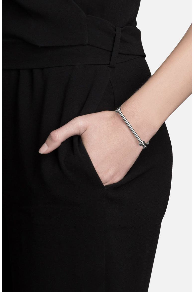 Thin Screw Cuff, Alternate, color, STERLING SILVER